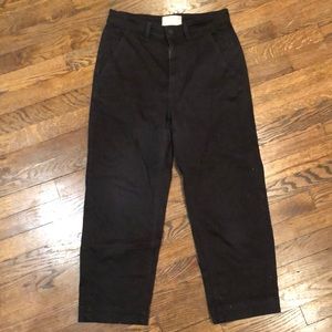 Everlane Straight Leg Crop Pants in Black